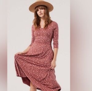 Fit & Flare Pink Floral Dress